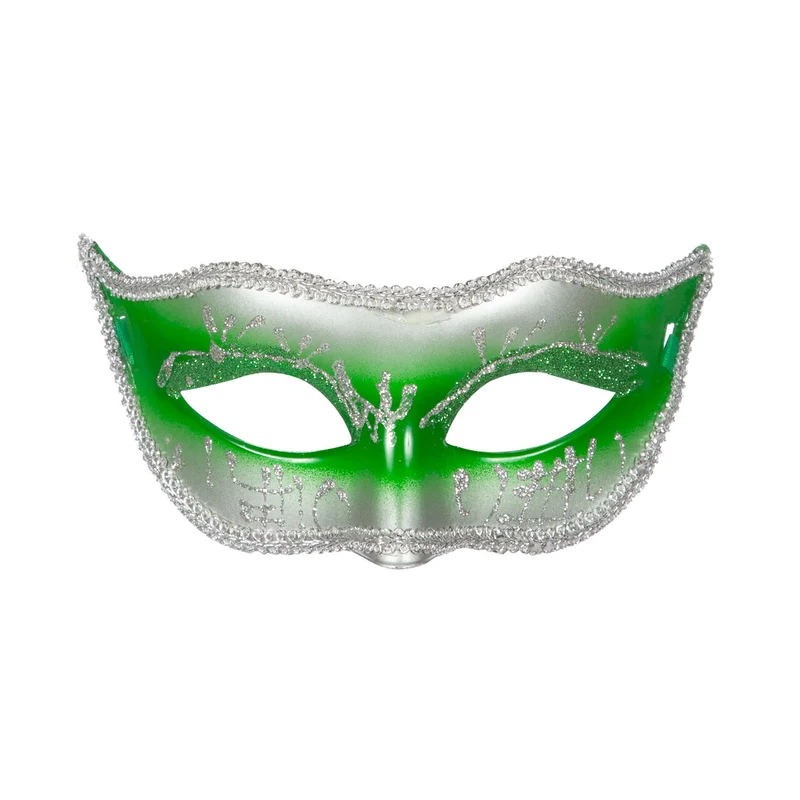 Oogmasker Venice Zilver Groen