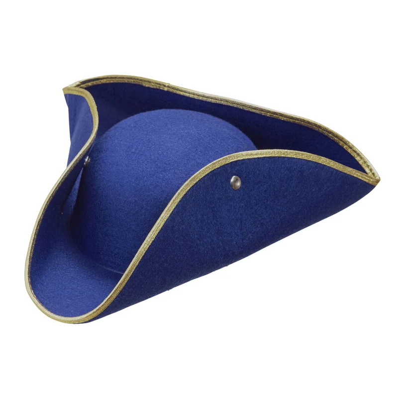 Traditionele Steek Hoed Vilt Blauw