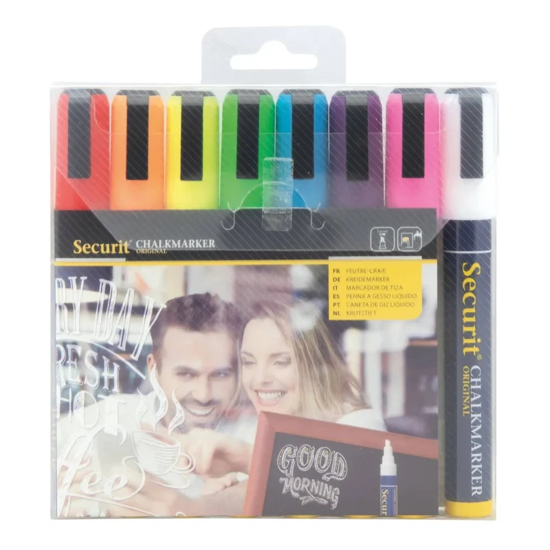 Securit Liquid chalkmarkers - 2 tot 6 mm - coloured set