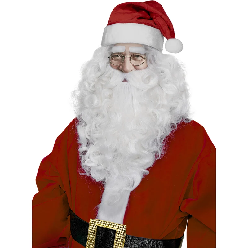 Deluxe Mr Kerst Baard Met Snor En Wenkbrauwen