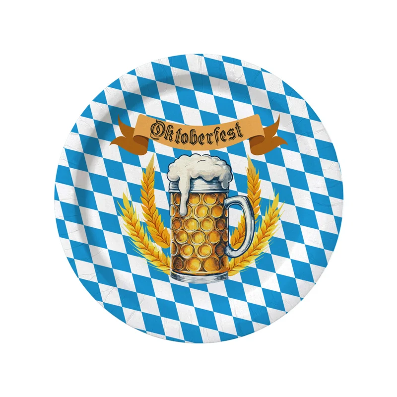 Borden Oktoberfest Blauw Wit 8 Stuks