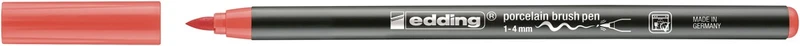 edding 4200 porcelain brush pen - koraalrood