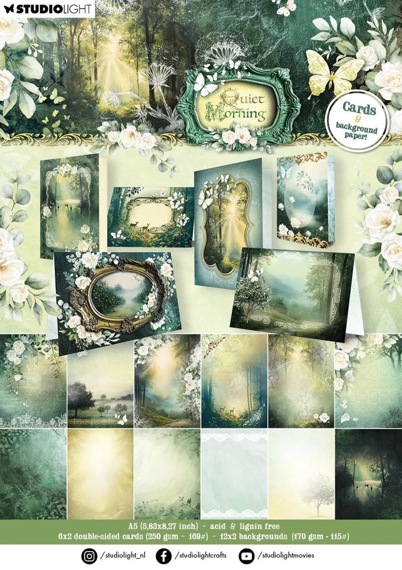 Studio Light Cards & backgrounds pad - Quiet Morning