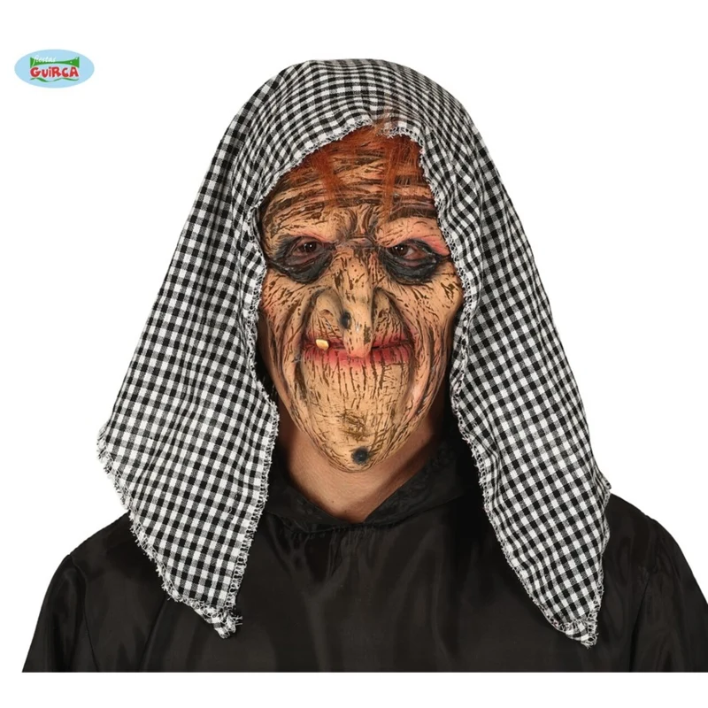 Latex Masker Oerlelijke Heks Met Hoofddoek