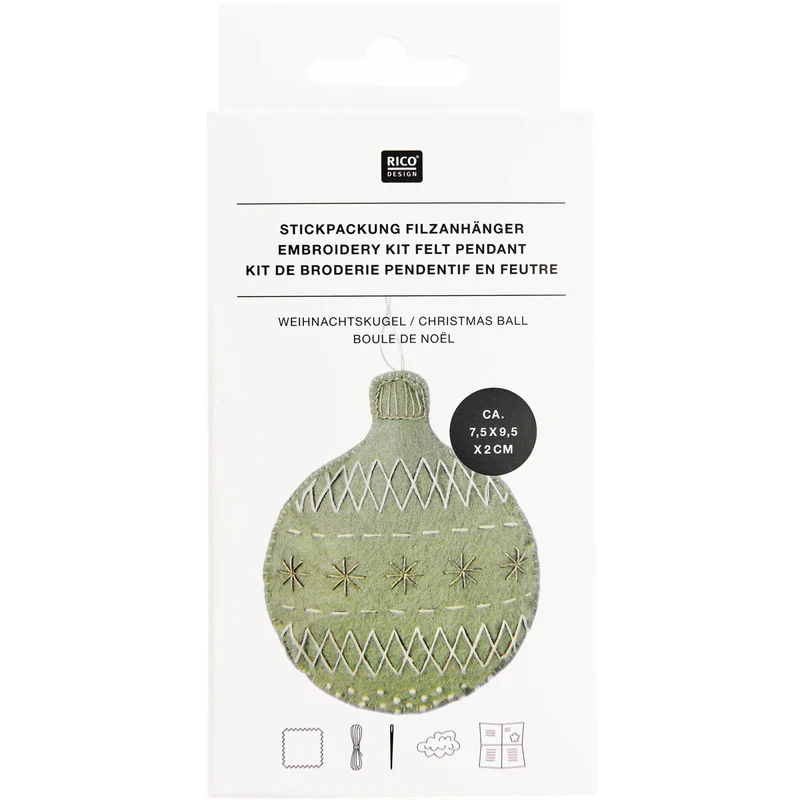 Rico Design vilt pakket - kerstbal hanger