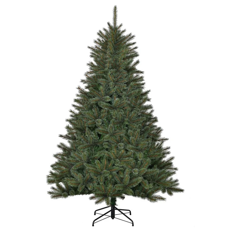 Black Box Trees Toronto Kunstkerstboom Deluxe - Kerstboom H155 x Ø114 cm - met Witte Naaldtips en PVC Naalden - Kerstversiering voor Binnen -