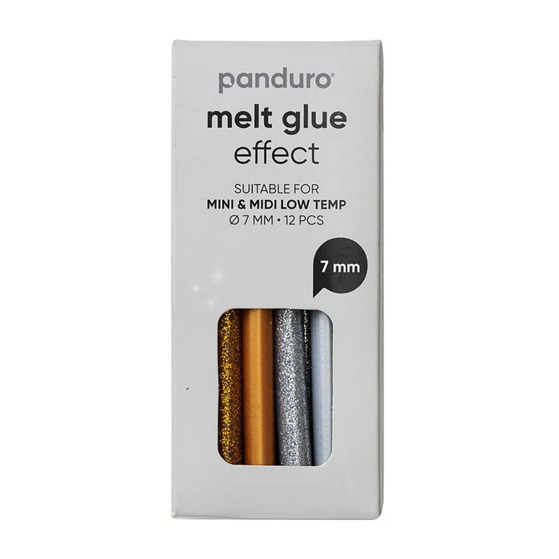 Lijmsticks voor lijmpistool - lage temperatuur - 7 mm - 12 stuks - goud & zilver