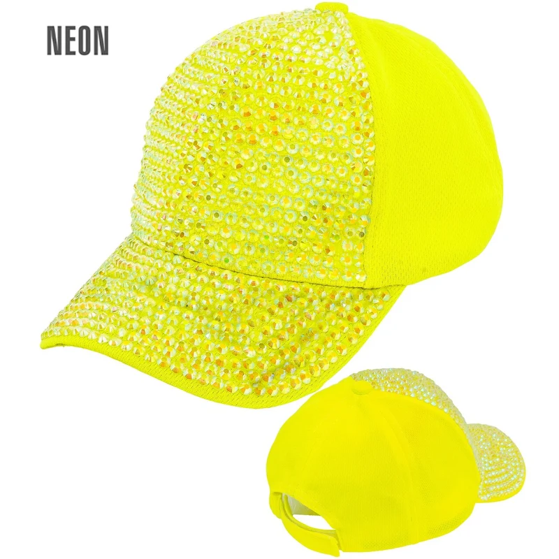 Neon Gele Strass Pet