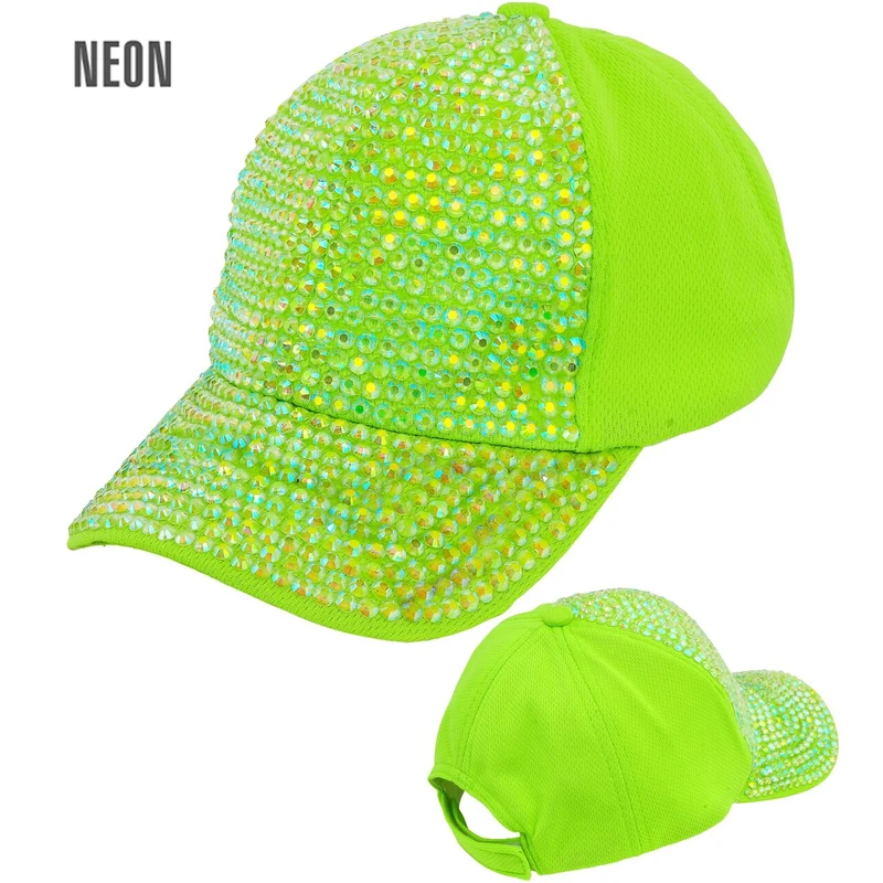 Neon Groene Strass Pet
