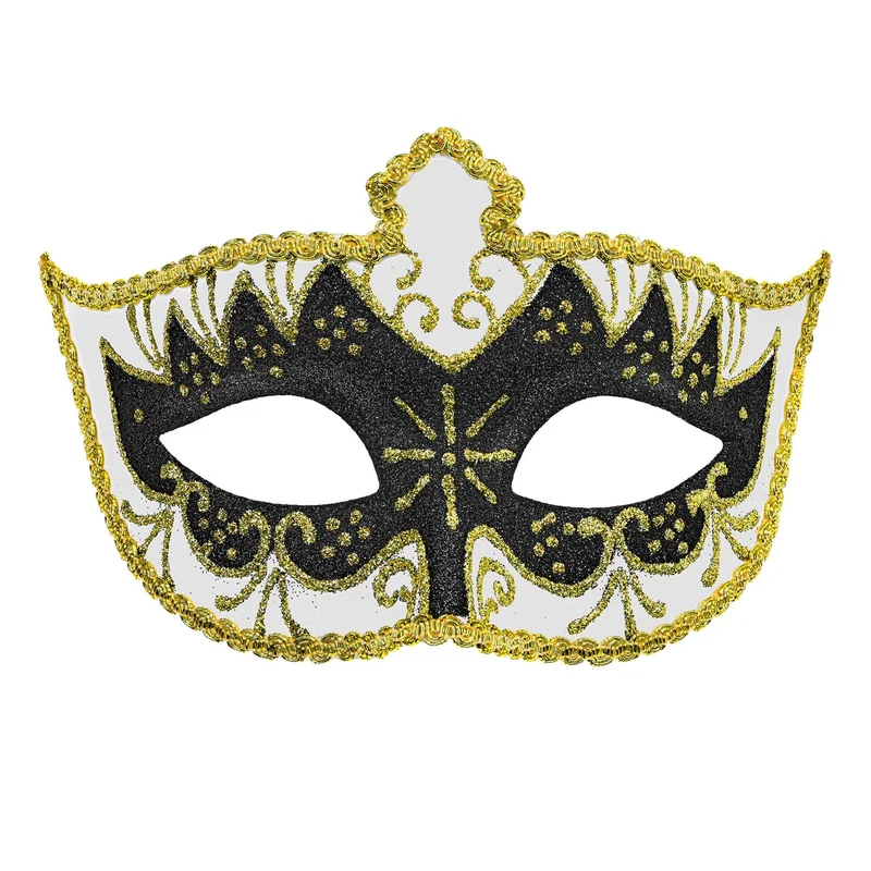 Venetiaans Gemaskerd Bal Masker Goud / Zwart