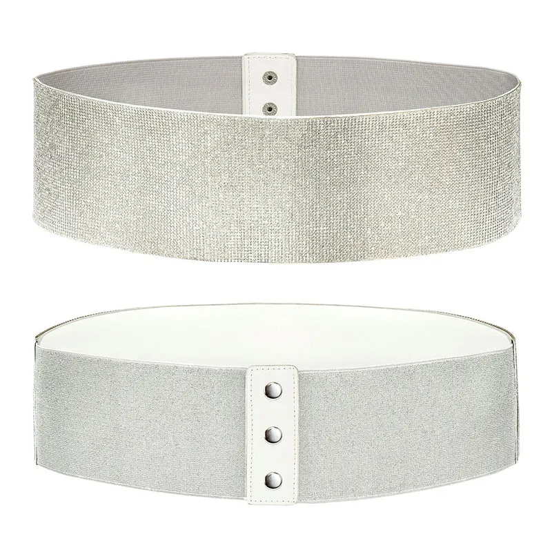 Zilveren Strass Riem