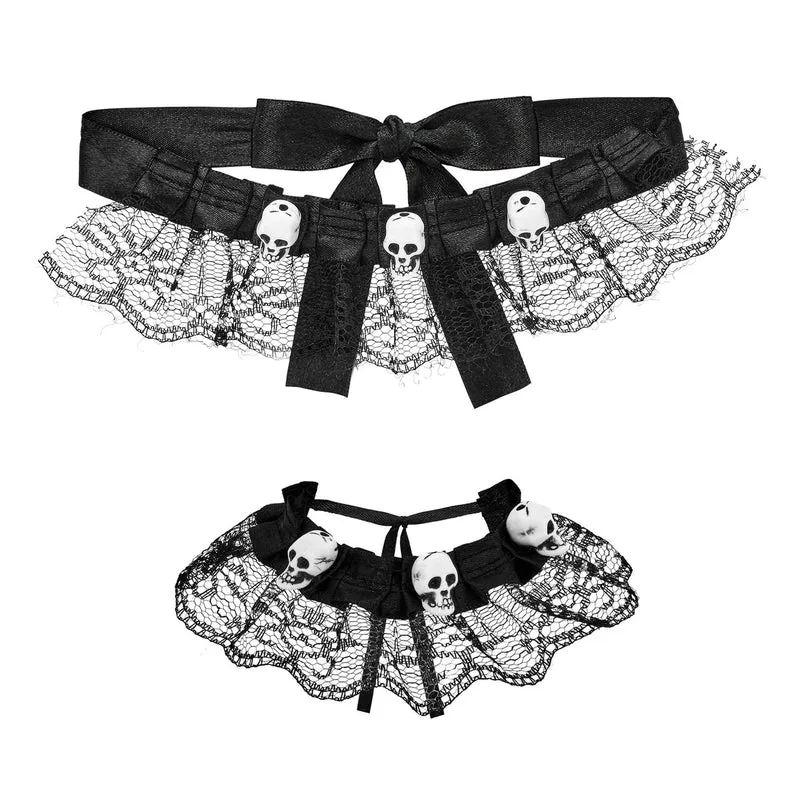 Bad Sexy Choker En Armband Met Skulls