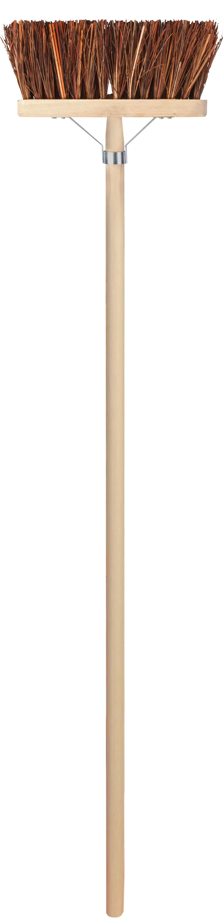 Bezem - Natuurvezel - 30 cm - Houten steel - 140 cm