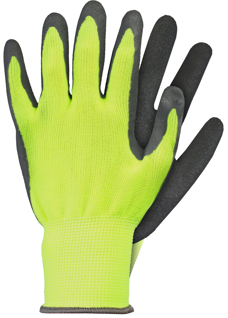 Werkhandschoenen - Geel - Latex - Maat XL