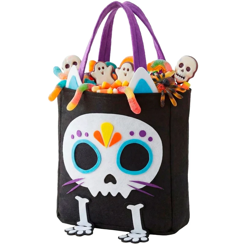 Trick Or Treat Katten Skelet Tas