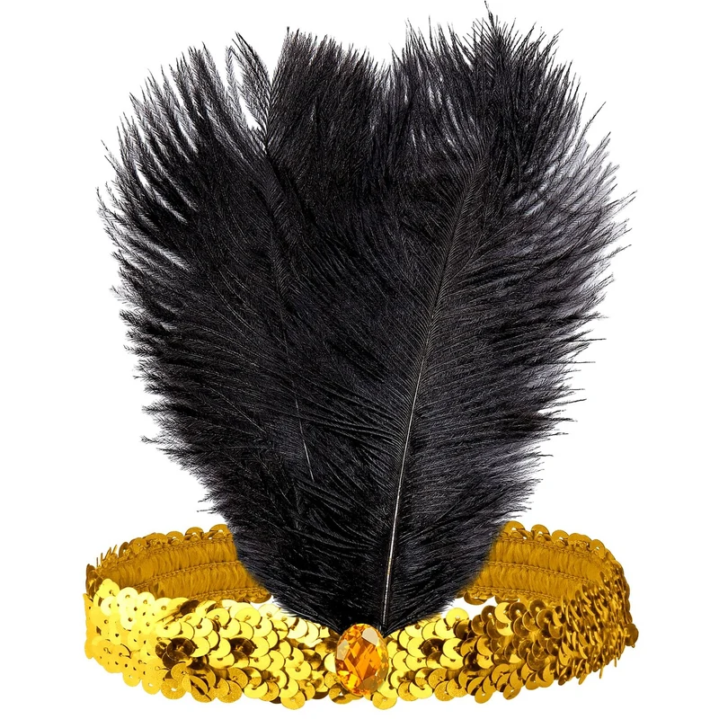 Gouden Roaring 20S Pailletten Hoofdband