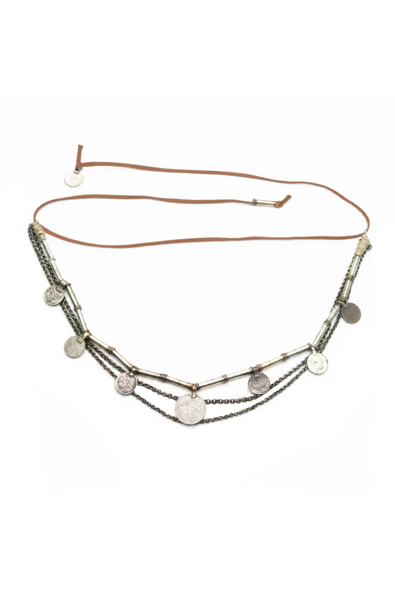 Salome Short Belt / Necklace - Brown