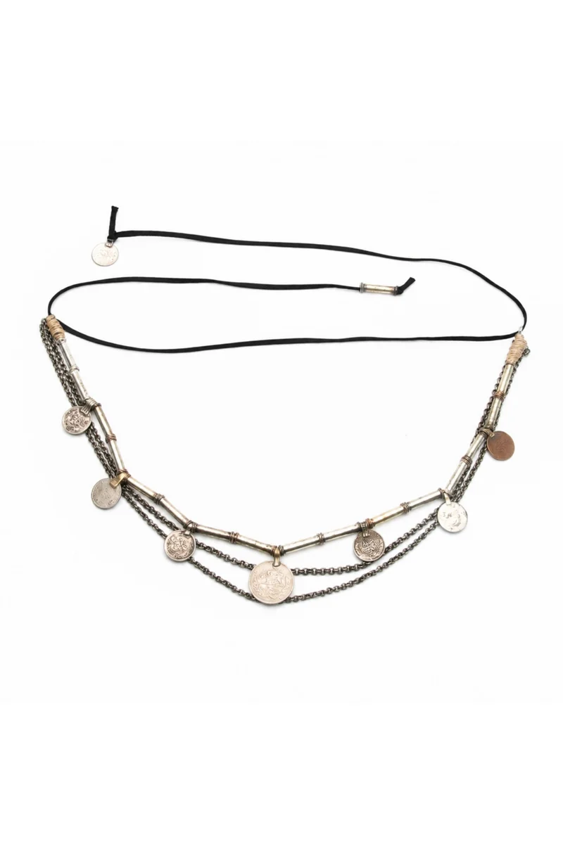 Salome Short Belt / Necklace - Black