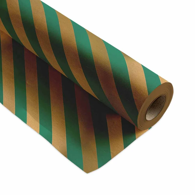 Inpakpapier Forest Gold Stripe 30cm x 200mtr