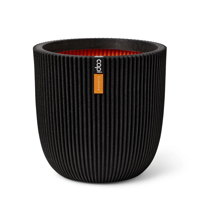 Pot bol Groove NL 43x41 zwart