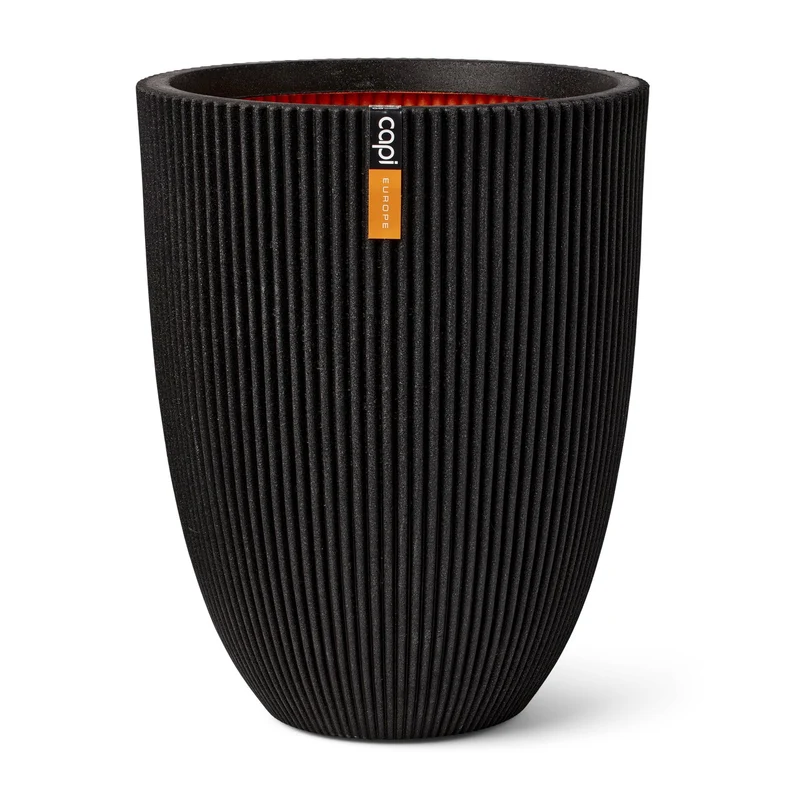 Vaas elegant laag Groove NL 34x46 zwart