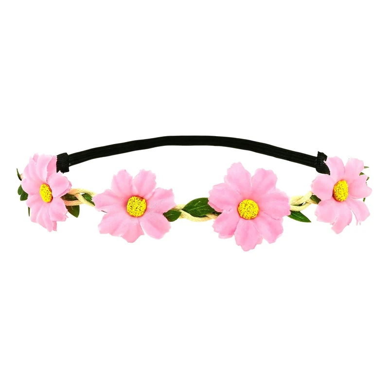 Boho Bloemen Hoofdband Roze
