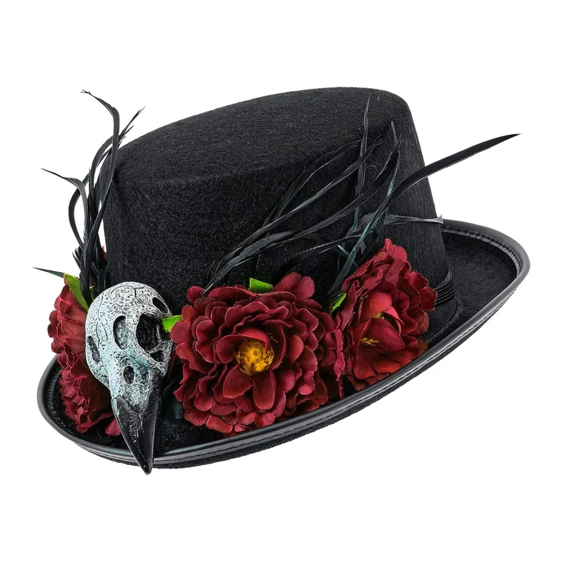 Voodoo Skull & Flower Hoed