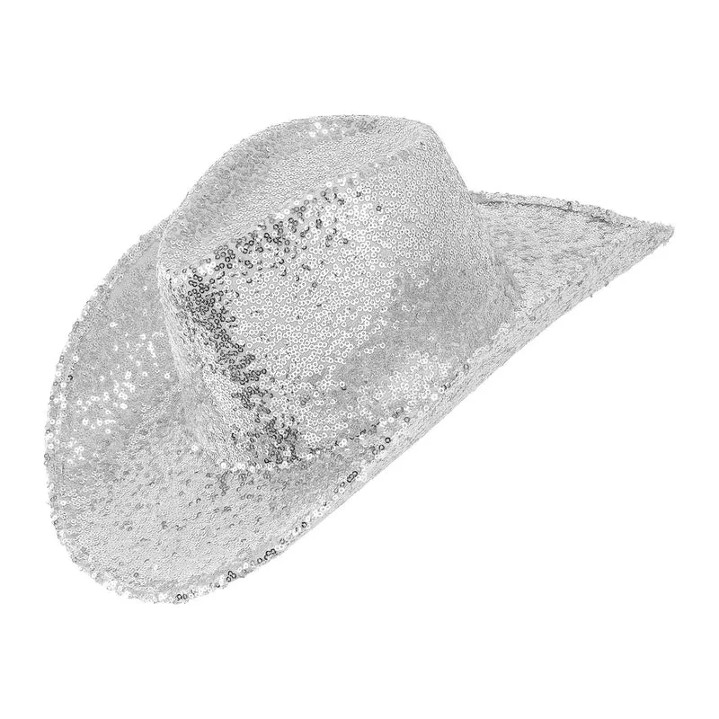 Cowboy Zilveren Paillettenhoed