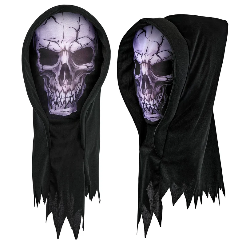 Hooded Skull Masker