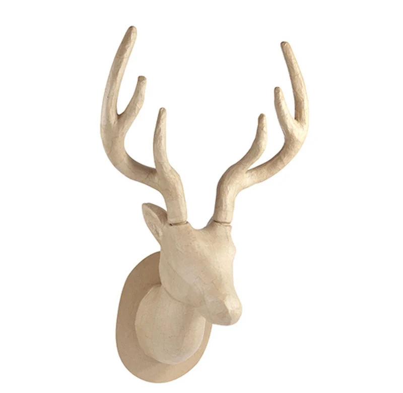 Papier-maché trofee - hert L