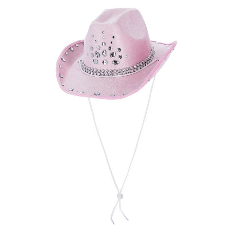 Glowboy Hoed Licht Roze Met Strass