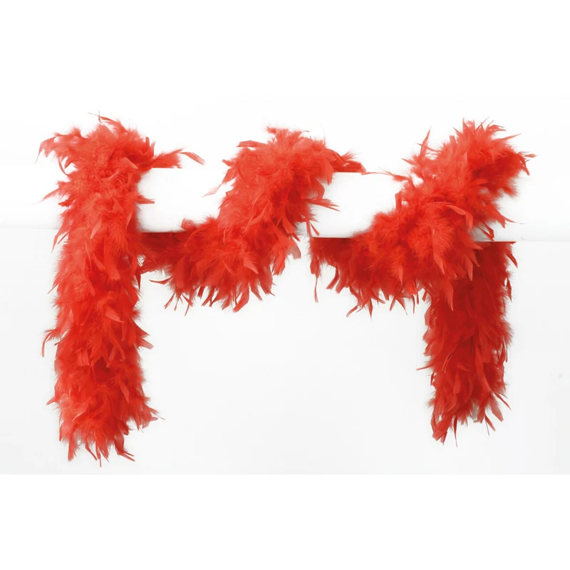 Lange Boa Met Veren Rood 180 Centimeter
