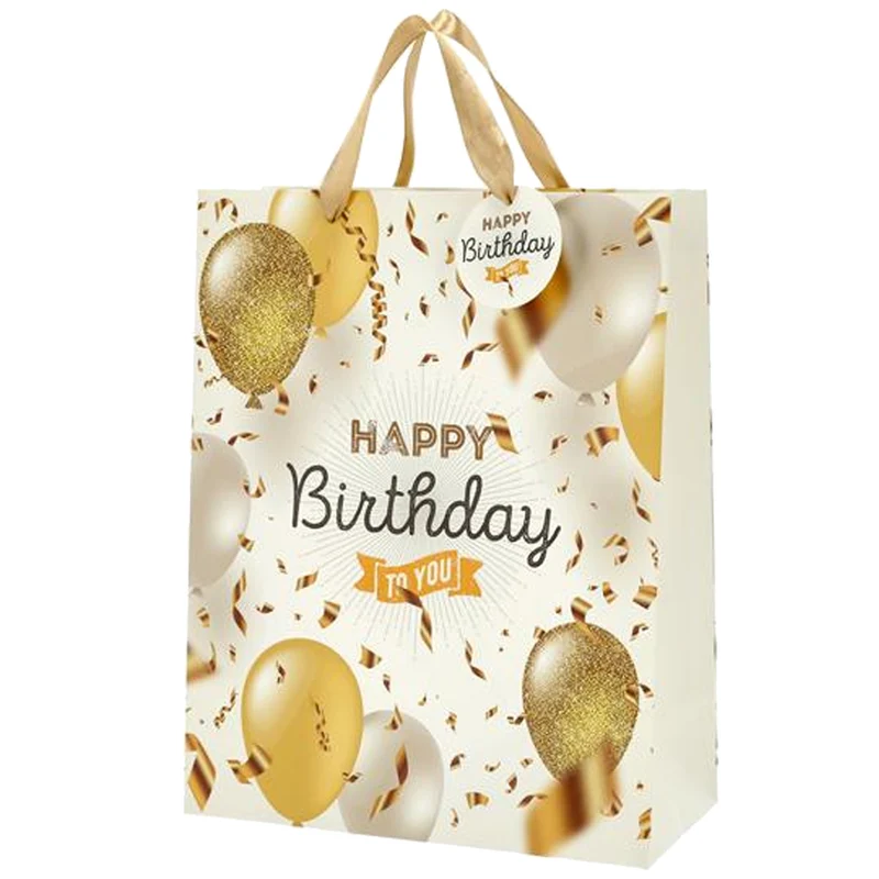 Cepewa Cadeautasjes - Happy Birthday - 17x23 cm - ballonnen