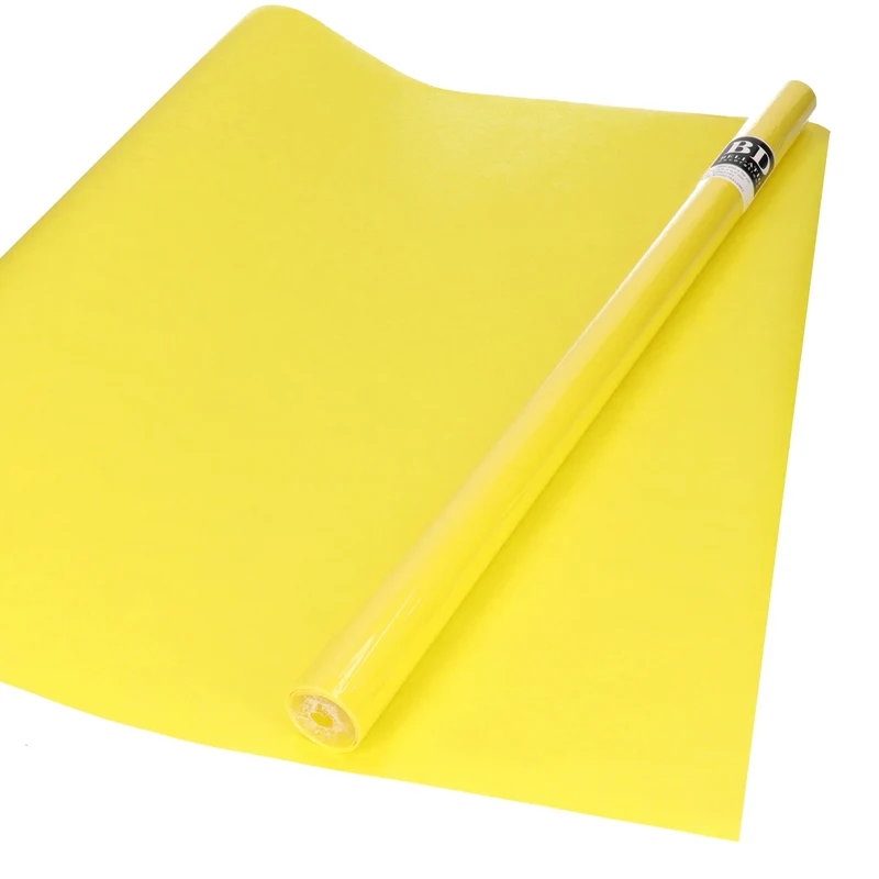 Bellatio decorations Cadeaupapier - geel - 200x70 cm - inpakpapier