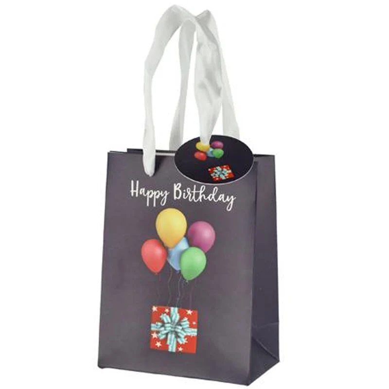 Cepewa Cadeautasje - Happy Birthday - 11x14 cm - Ballonnenprint