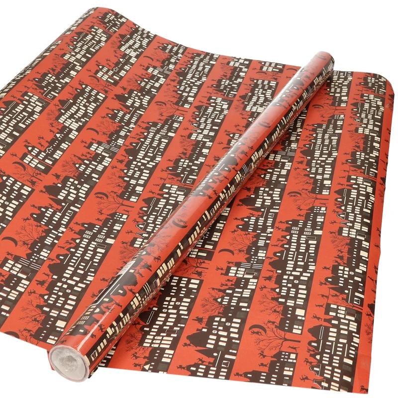 Bellatio Sinterklaas Cadeaupapier - rood - 250x70 cm - Sintprint