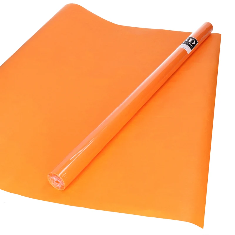 Bellatio Decorations Cadeaupapier - oranje - 200x70 cm - inpakpapier
