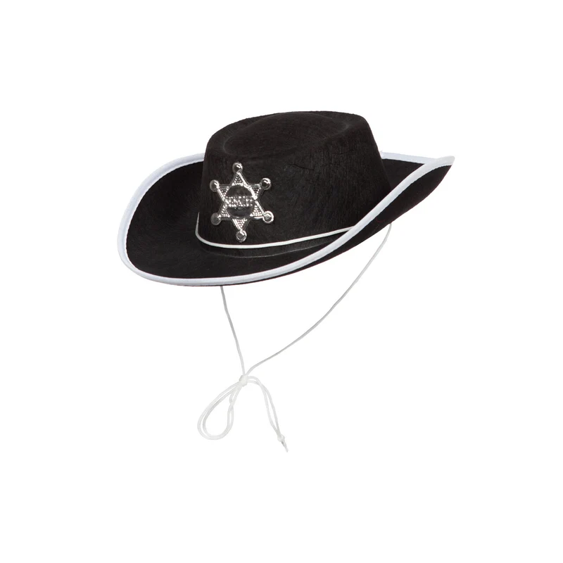 Sheriff Department Hoed Met Ster Zwart