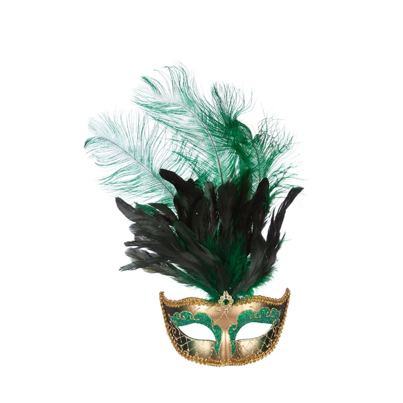Opvallend Venetiaans Masker Groen Emerald Beauty