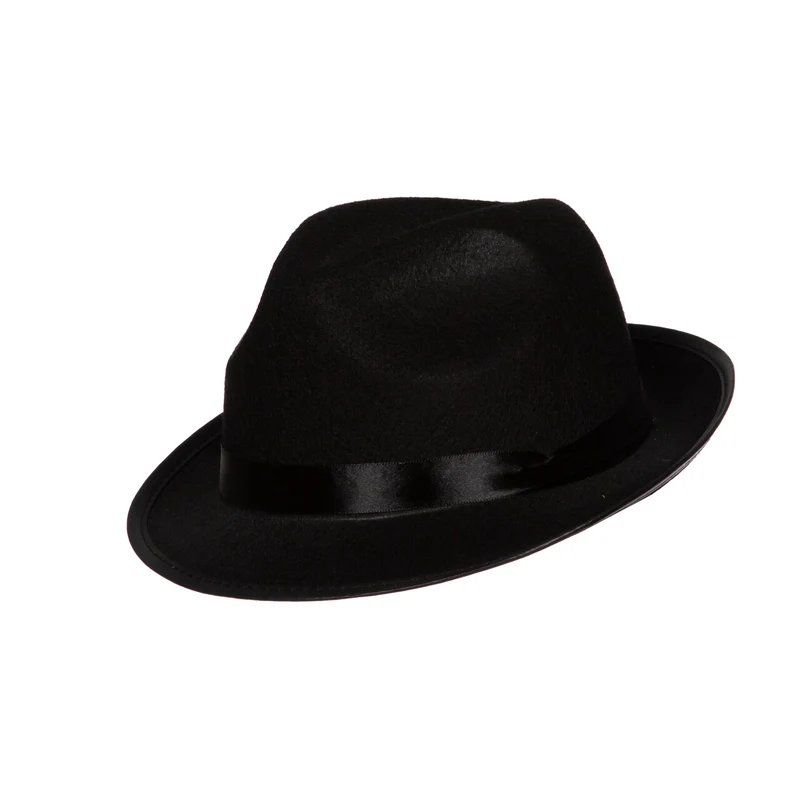 Jaren 20 Hoed Zwart Maffia Baas
