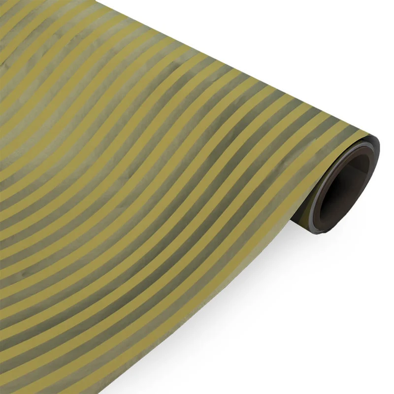 Inpakpapier Goud Gemetalliseerde strepen 30cm x 100mtr