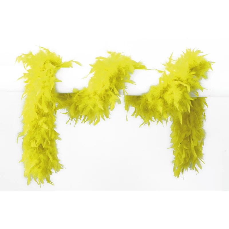 Lange Boa Met Veren Neon Geel 180 Centimeter