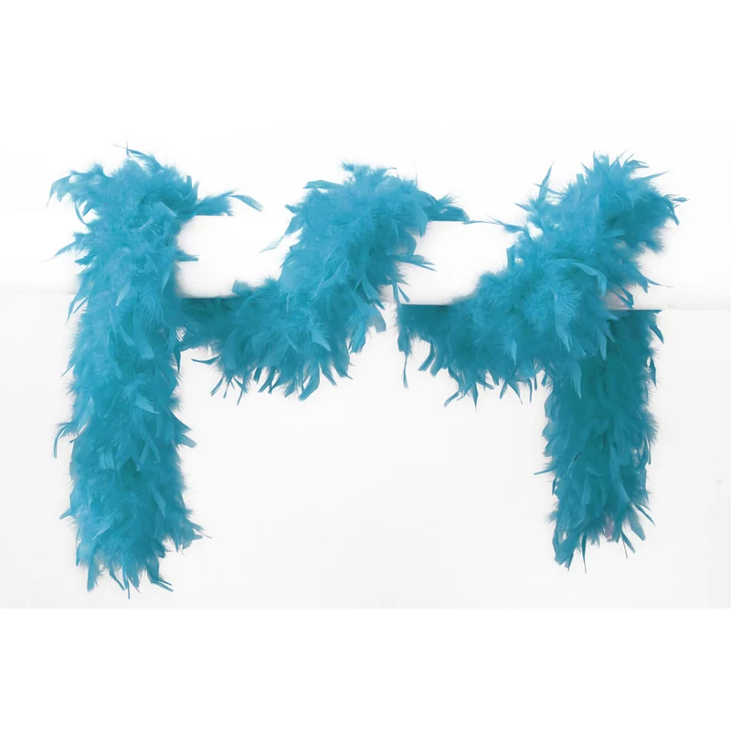 Lange Boa Met Veren Turquoise 180 Centimeter