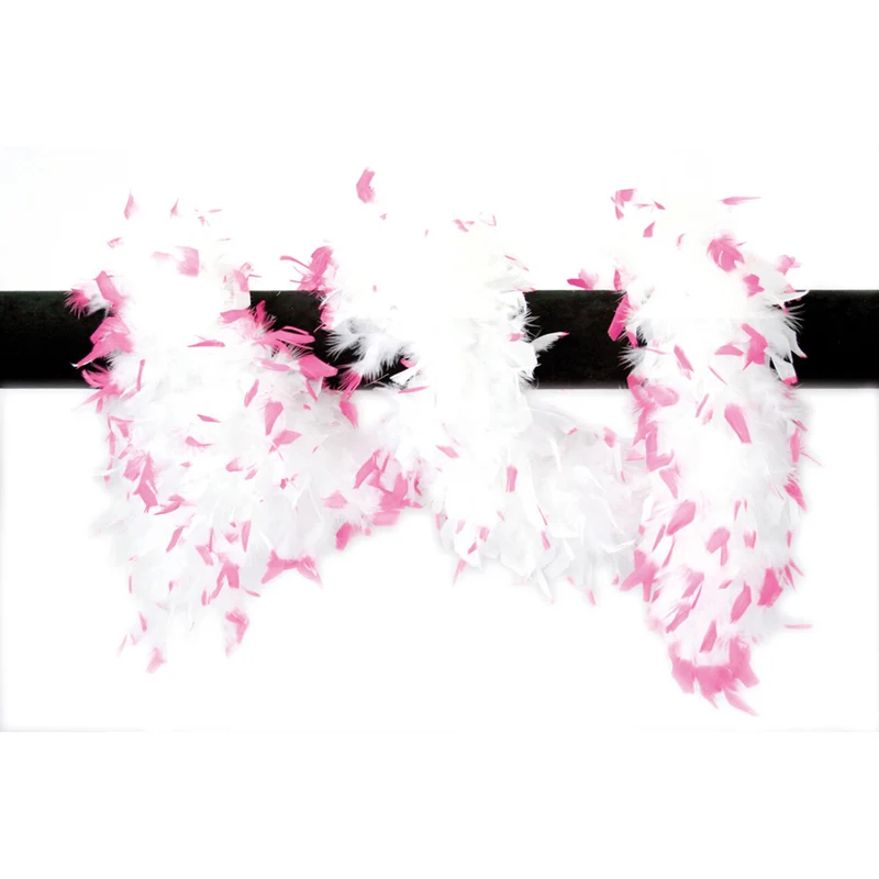 Luxe Volle Boa 180 Centimeter Wit / Roze
