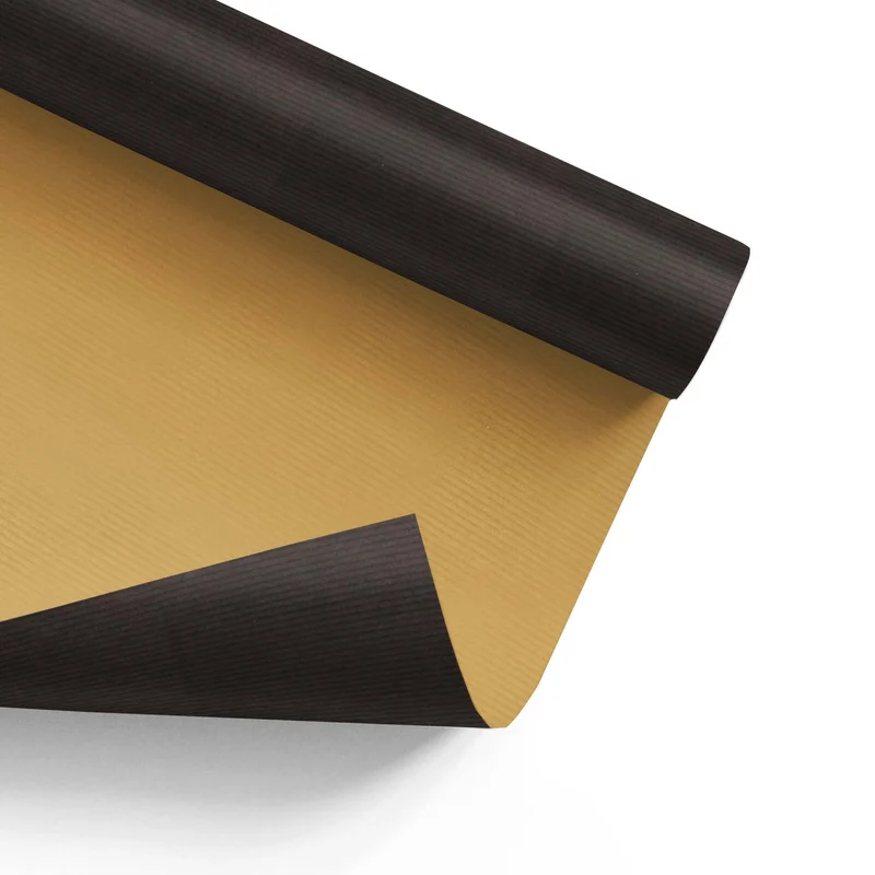 Inpakpapier Zwart + Bruin 30cm x 200mtr