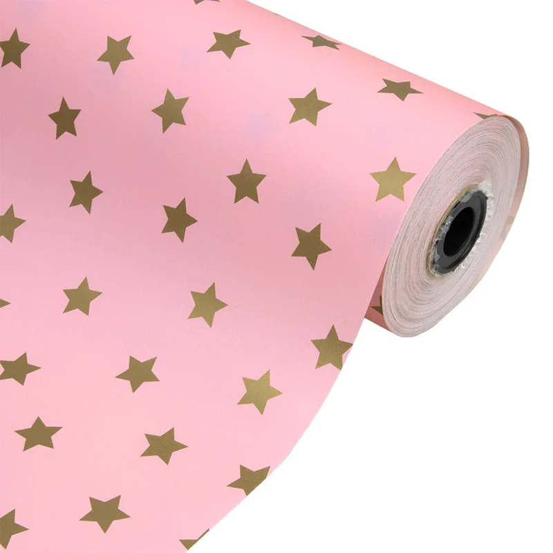 Inpakpapier Stars Gold - 30cm x 100mtr
