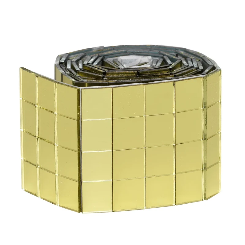 Spiegelmozaïek - 10x10 mm - goudkleurig