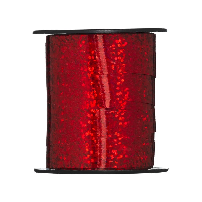 Cadeaulint - 25 meter - rood holografisch