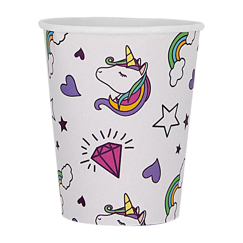 Lovely Unicorn Bekers 8 Stuks