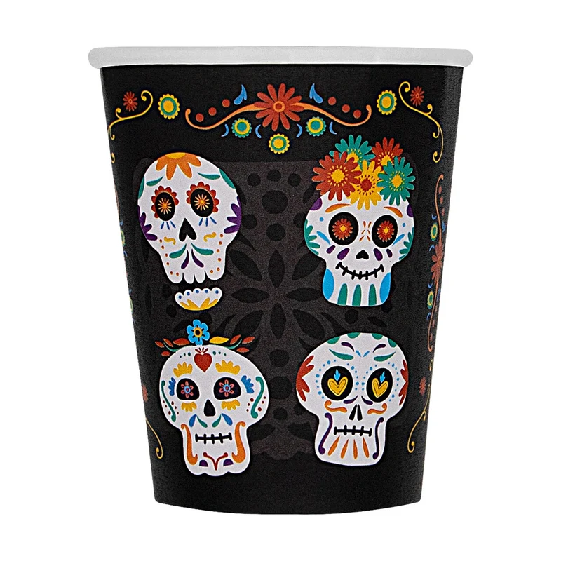 Day Of The Dead Schedel Bekers 8 Stuks